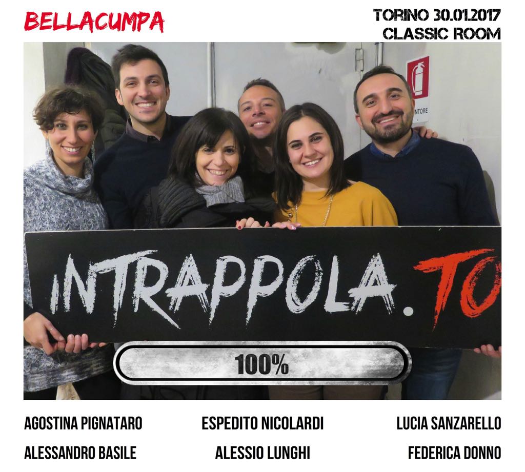 Il gruppo Bellacumpa è fuggito dalla nostra escape room Classic Room
