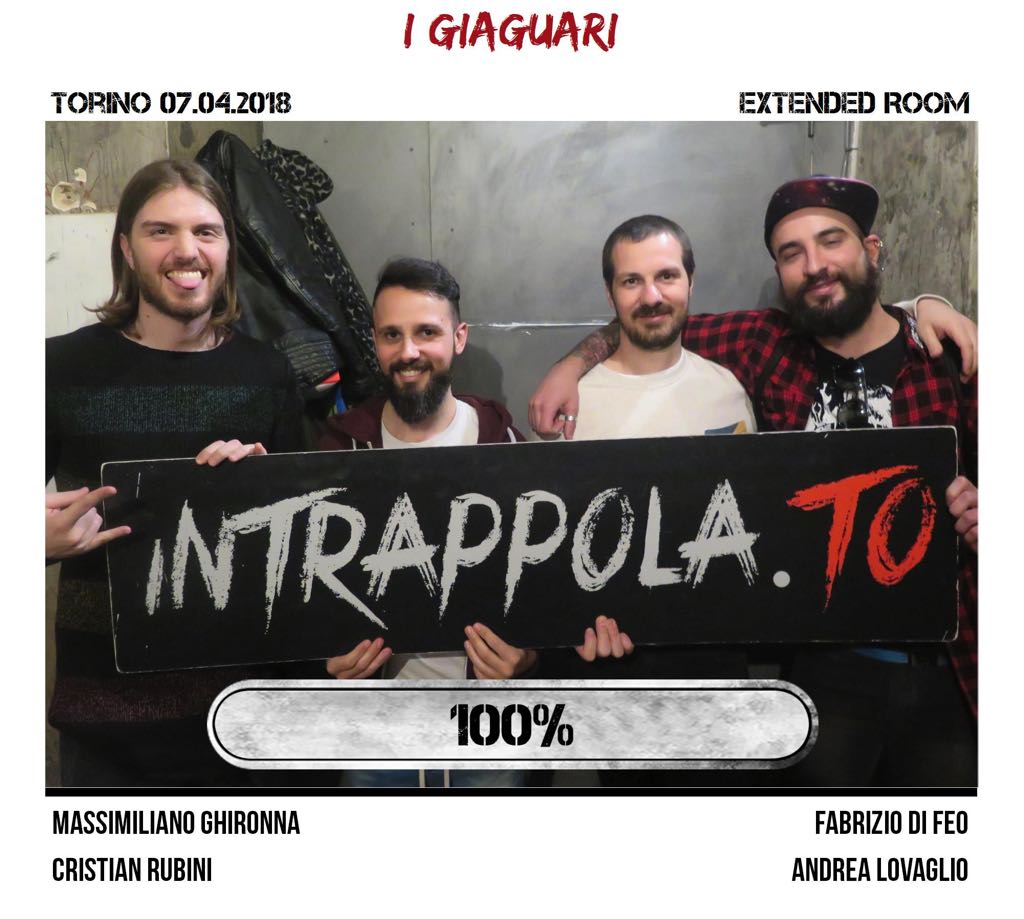 Il gruppo I giaguari è fuggito dalla nostra escape room Extended Room