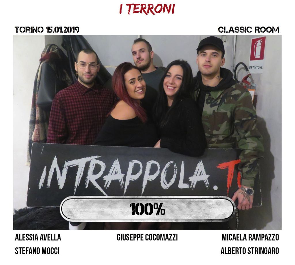 Il gruppo I terroni è fuggito dalla nostra escape room Classic Room