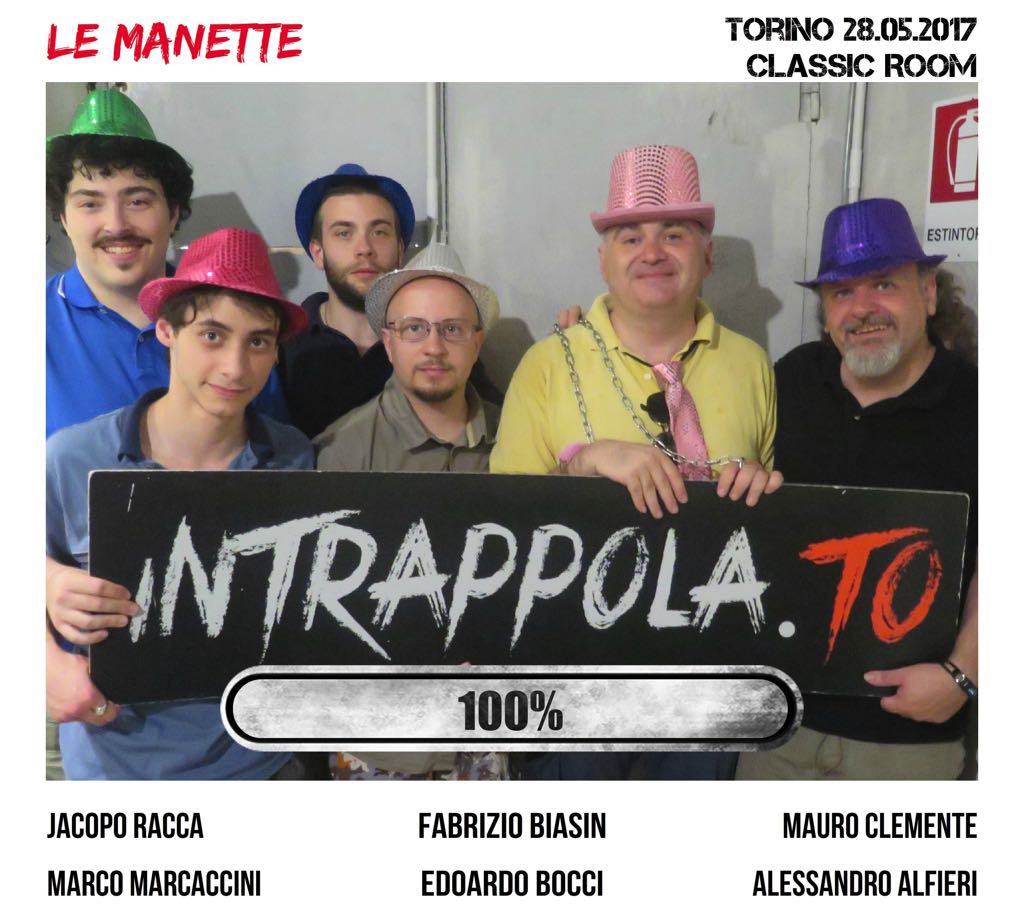 Il gruppo Le manette è fuggito dalla nostra escape room Classic Room