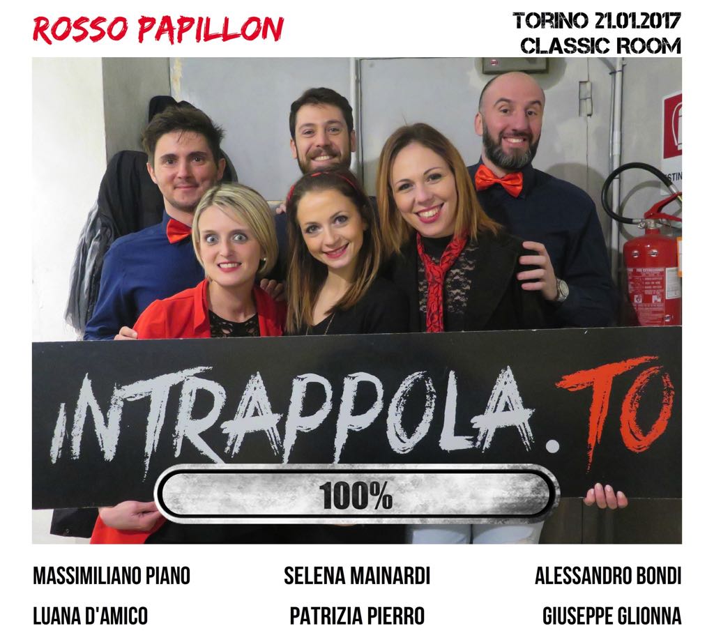Il gruppo Rosso Papillon è fuggito dalla nostra escape room Classic Room