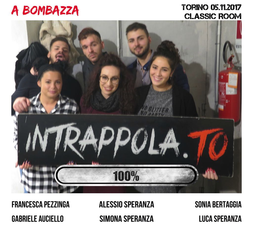 Il gruppo a bombazza è fuggito dalla nostra escape room Classic Room