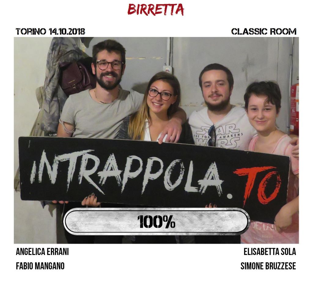 Il gruppo birretta è fuggito dalla nostra escape room Classic Room