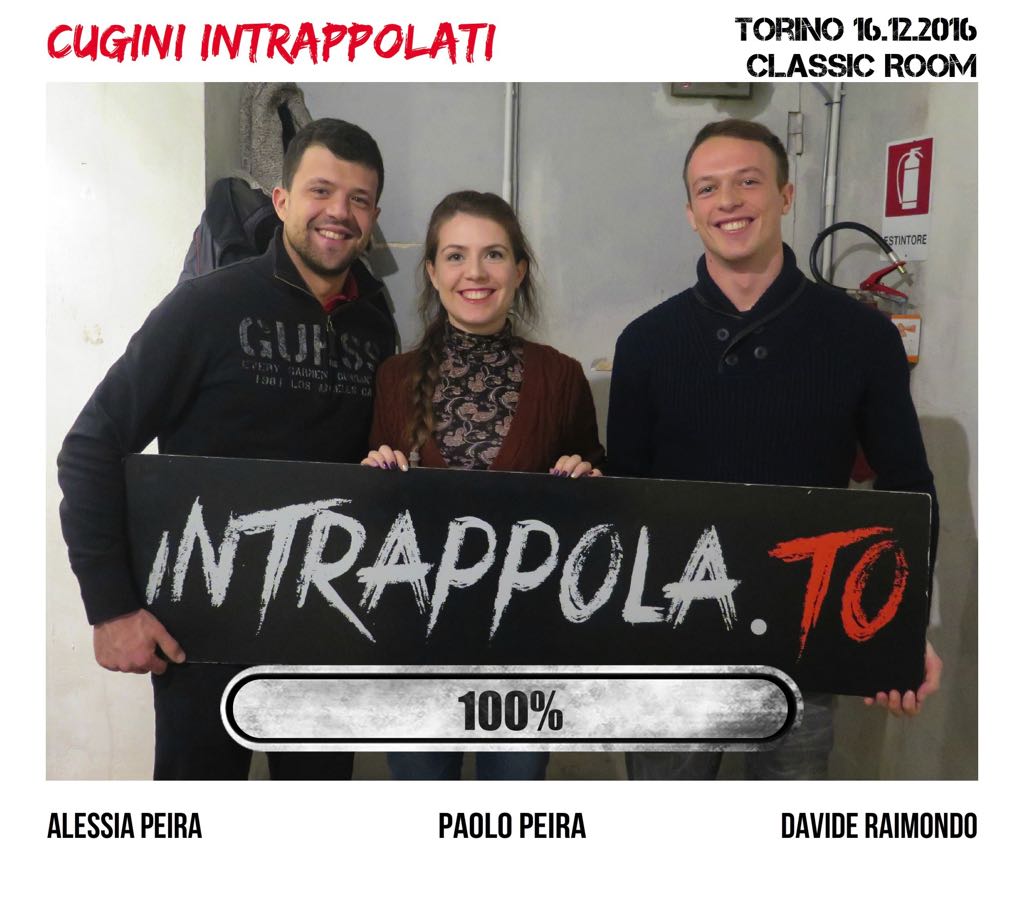 Il gruppo cugini intrappolati è fuggito dalla nostra escape room Classic Room