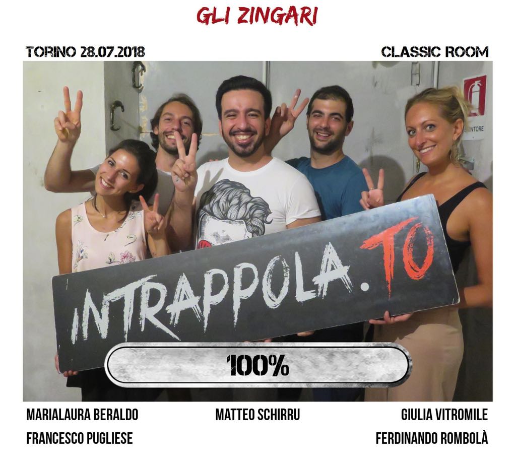 Il gruppo gli zingari è fuggito dalla nostra escape room Classic Room