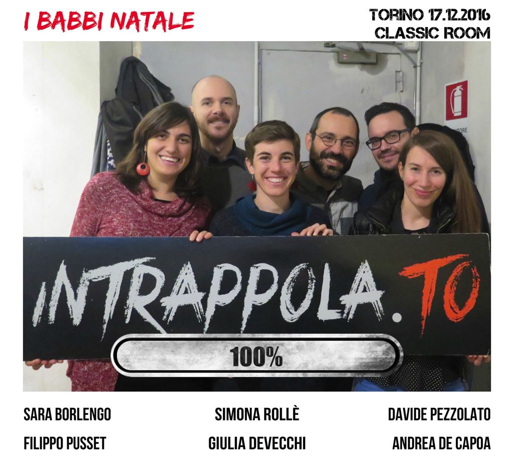 Il gruppo i babbi natale è fuggito dalla nostra escape room Classic Room