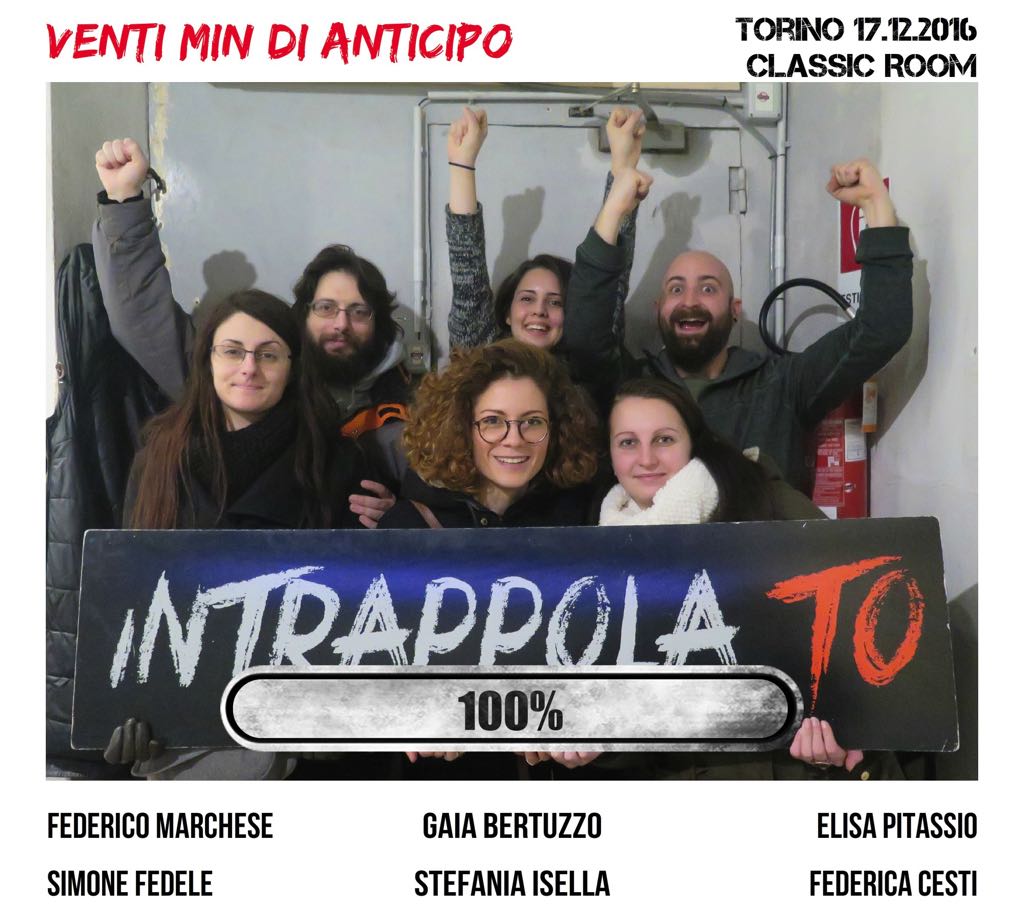 Il gruppo venti min di anticipo è fuggito dalla nostra escape room Classic Room