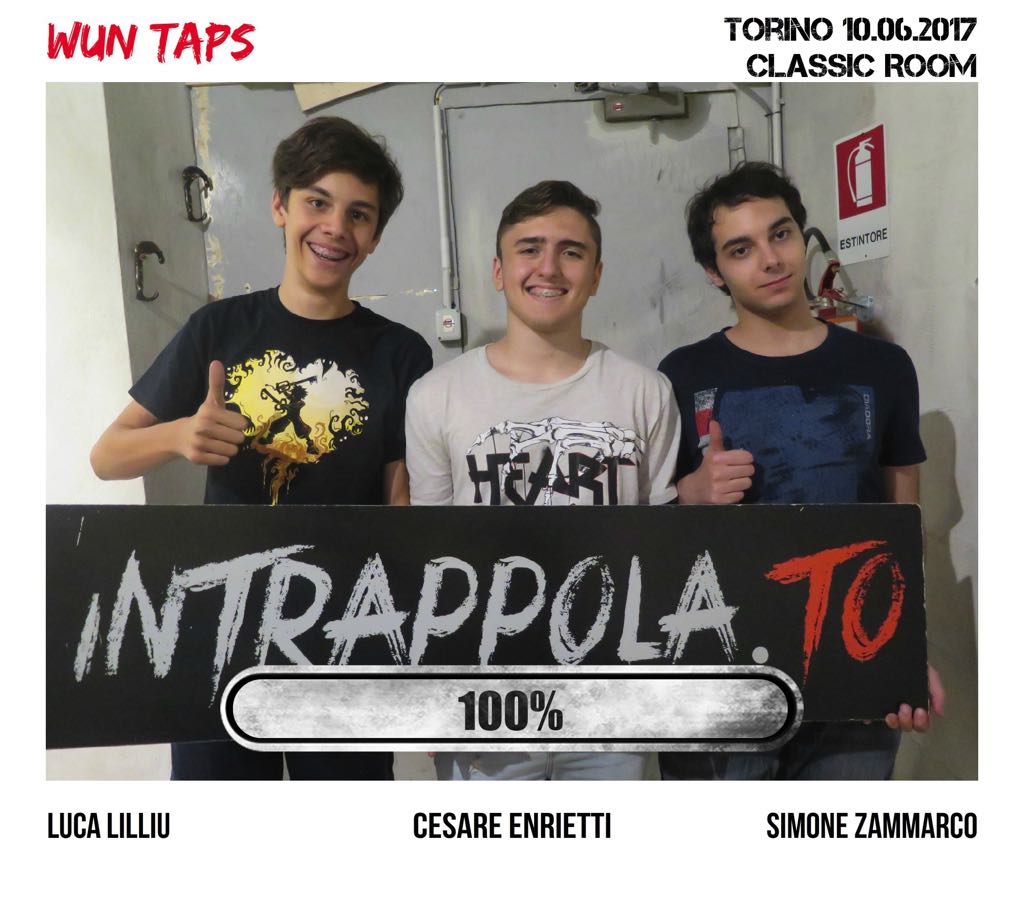 Il gruppo wun taps è fuggito dalla nostra escape room Classic Room