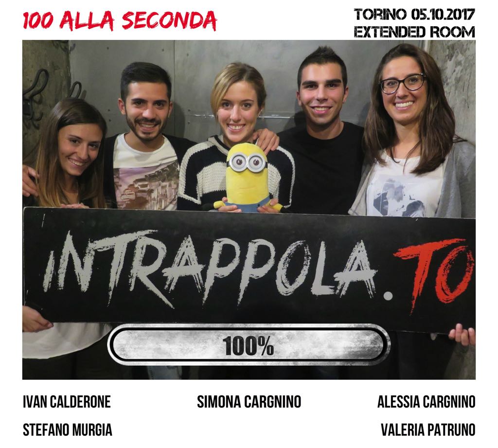 Il gruppo 100 alla seconda è fuggito dalla nostra escape room Extended Room
