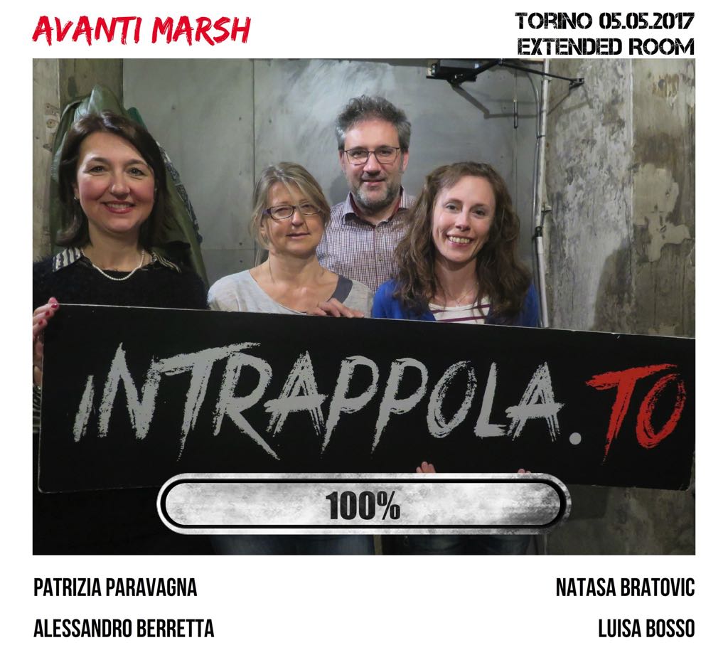 Il gruppo Avanti Marsh è fuggito dalla nostra escape room Extended Room