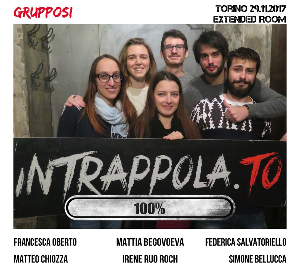 Il gruppo Grupposi è fuggito dalla nostra escape room Extended Room