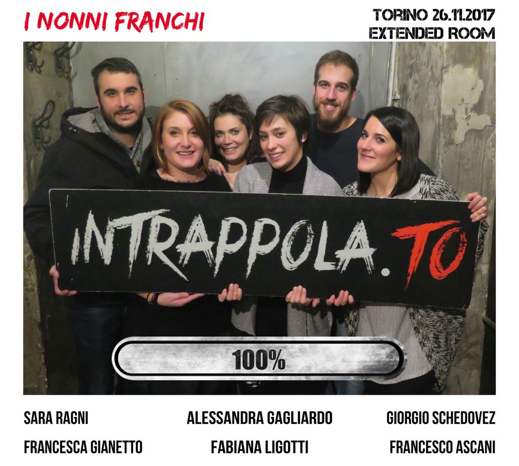 Il gruppo I nonni franchi è fuggito dalla nostra escape room Extended Room