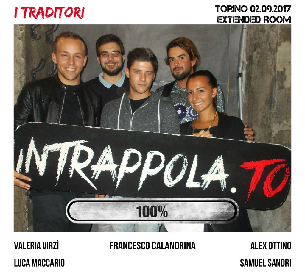 Il gruppo I traditori è fuggito dalla nostra escape room Extended Room