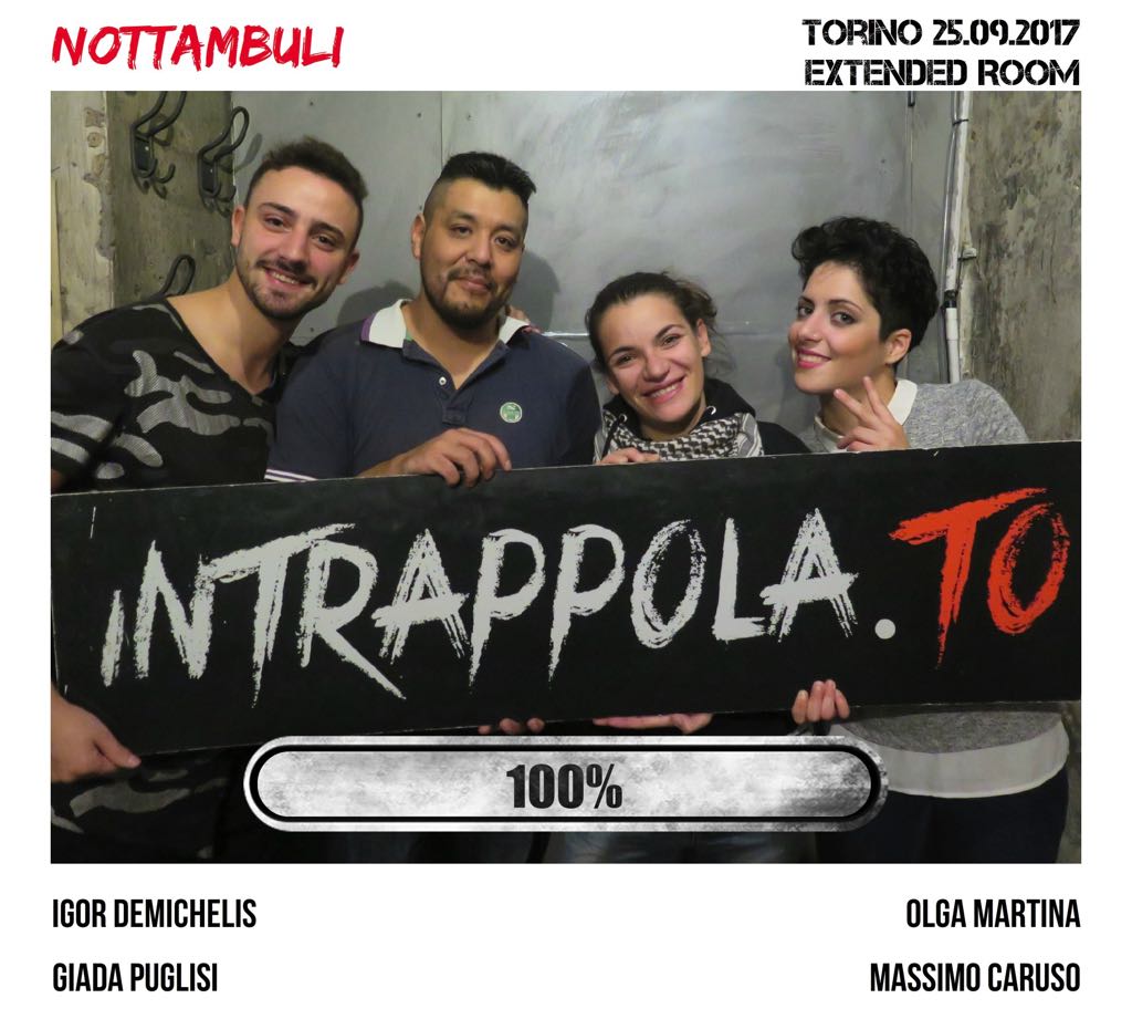 Il gruppo Nottambuli è fuggito dalla nostra escape room Extended Room