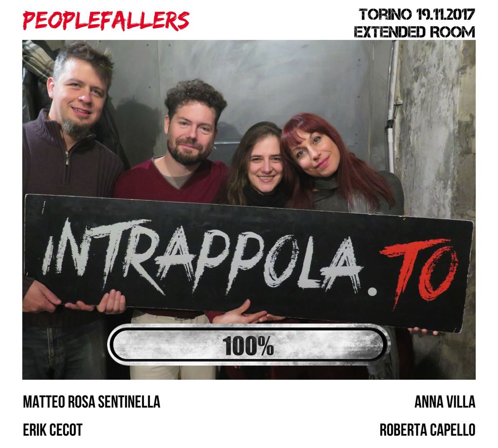 Il gruppo Peoplefallers è fuggito dalla nostra escape room Extended Room