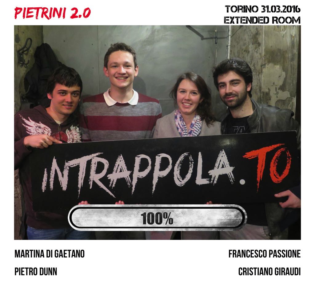 Il gruppo Pietrini 2.0 è fuggito dalla nostra escape room Extended Room