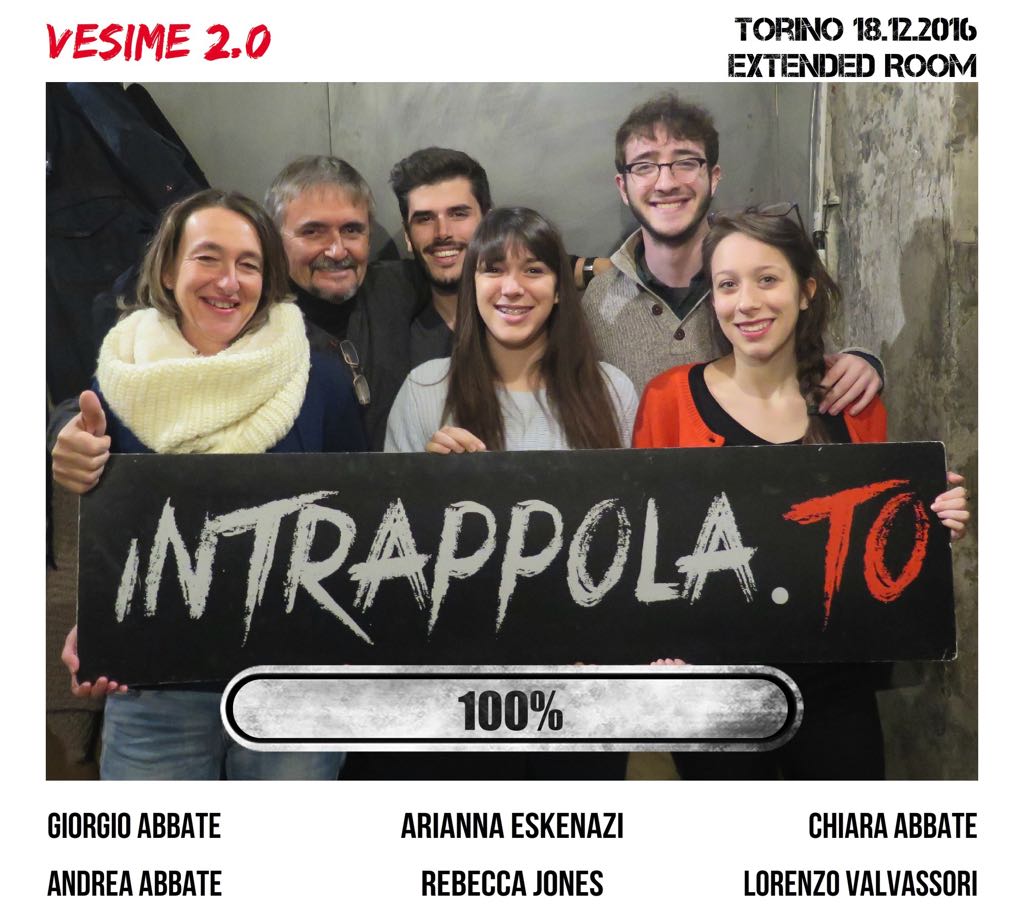 Il gruppo Vesime 2.0 è fuggito dalla nostra escape room Extended Room