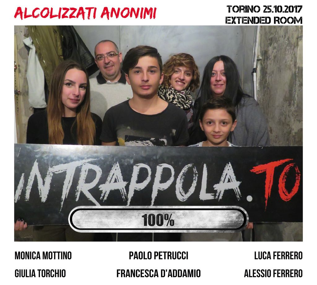 Il gruppo alcolizzati anonimi è fuggito dalla nostra escape room Extended Room