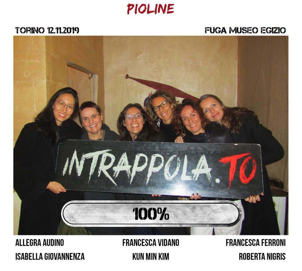 Il gruppo pioline è fuggito dalla nostra escape room Fuga Museo Egizio