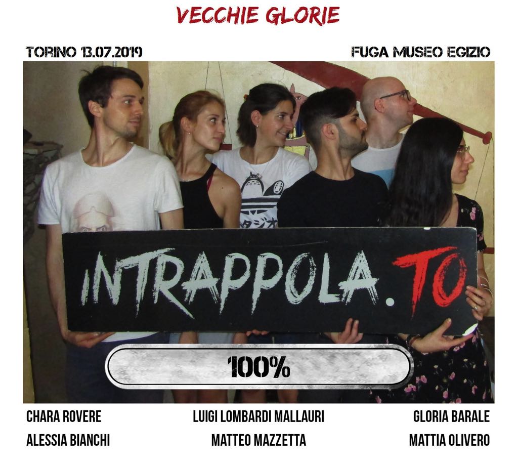 Il gruppo vecchie glorie è fuggito dalla nostra escape room Fuga Museo Egizio