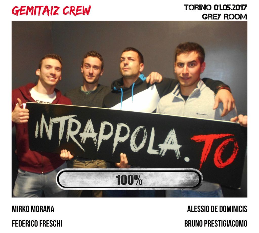 Il gruppo Gemitaiz Crew è fuggito dalla nostra escape room 