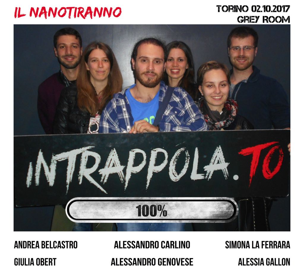 Il gruppo Il Nanotiranno è fuggito dalla nostra escape room 