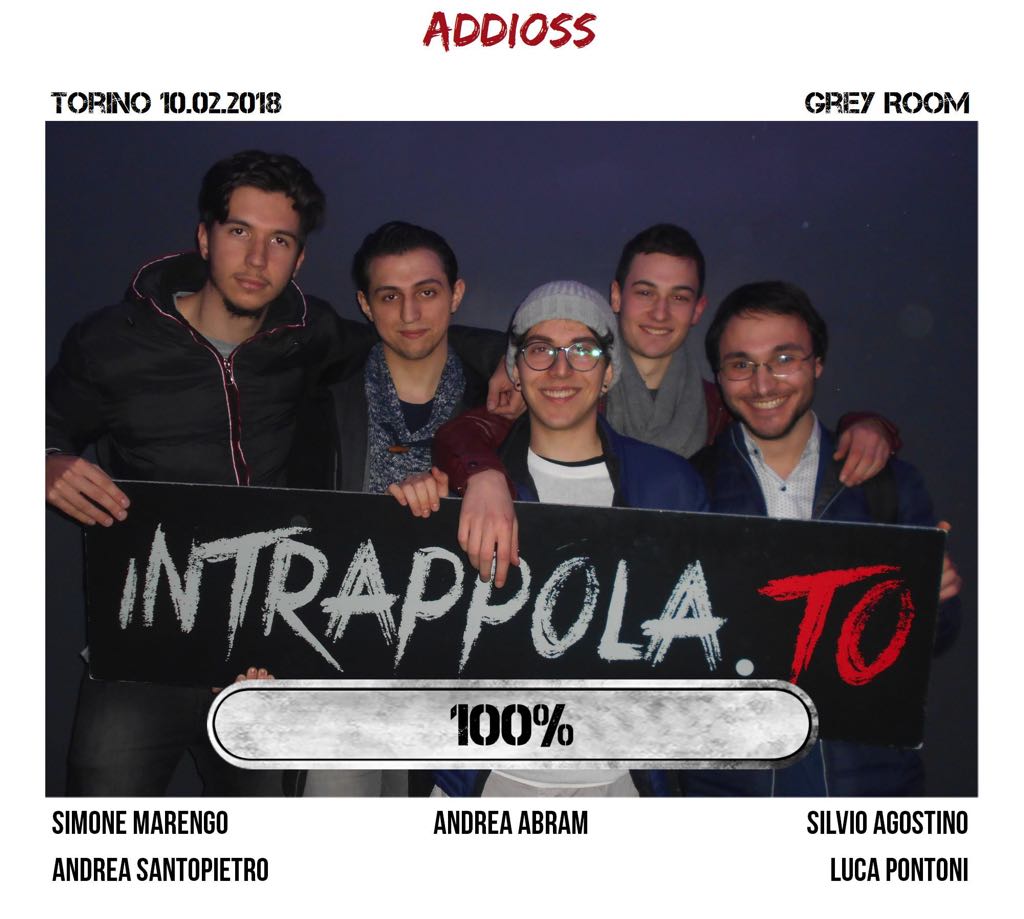 Il gruppo addioss è fuggito dalla nostra escape room 