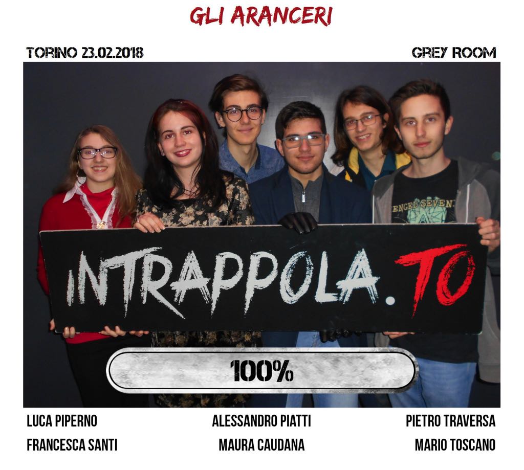 Il gruppo gli aranceri è fuggito dalla nostra escape room 