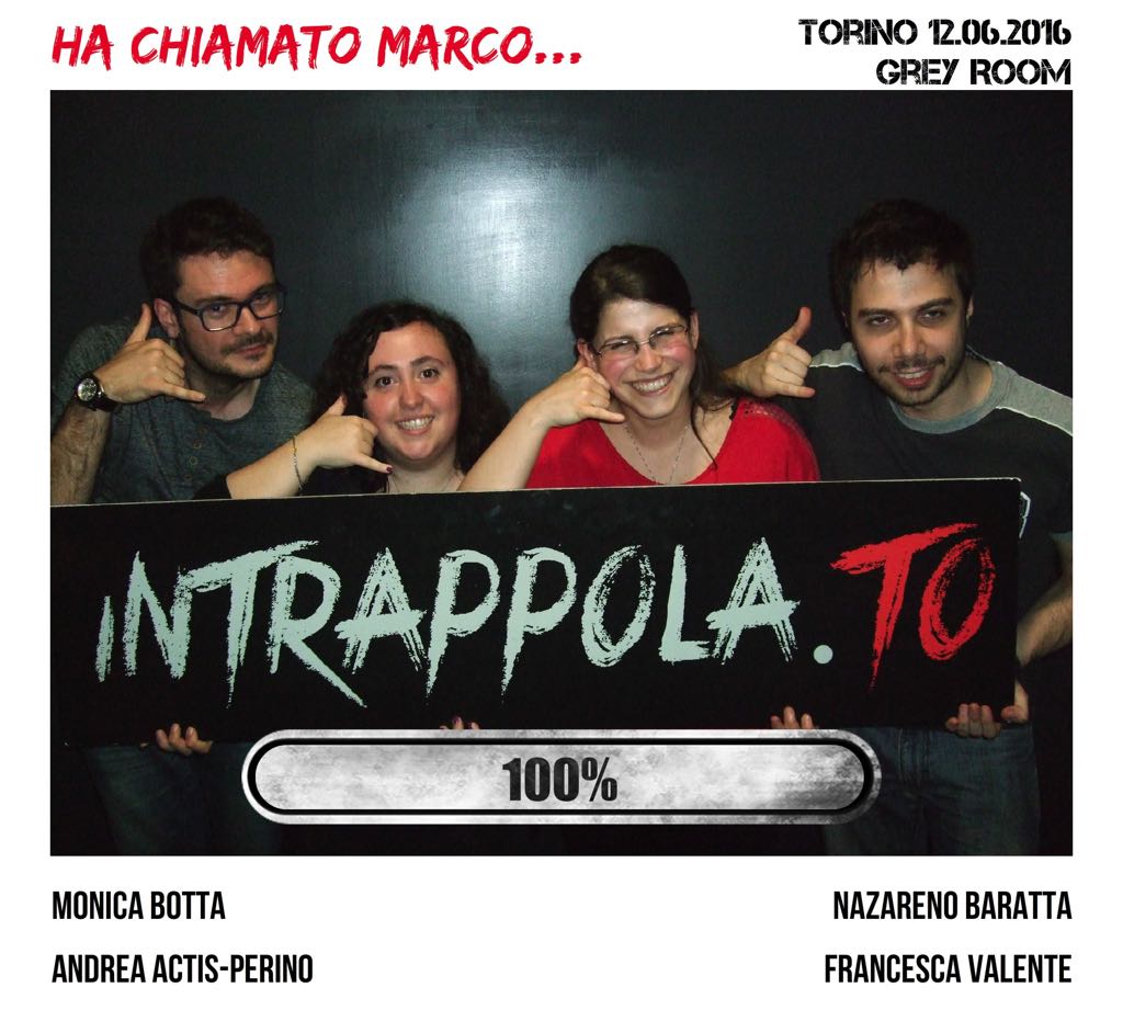Il gruppo ha chiamato marco... è fuggito dalla nostra escape room 