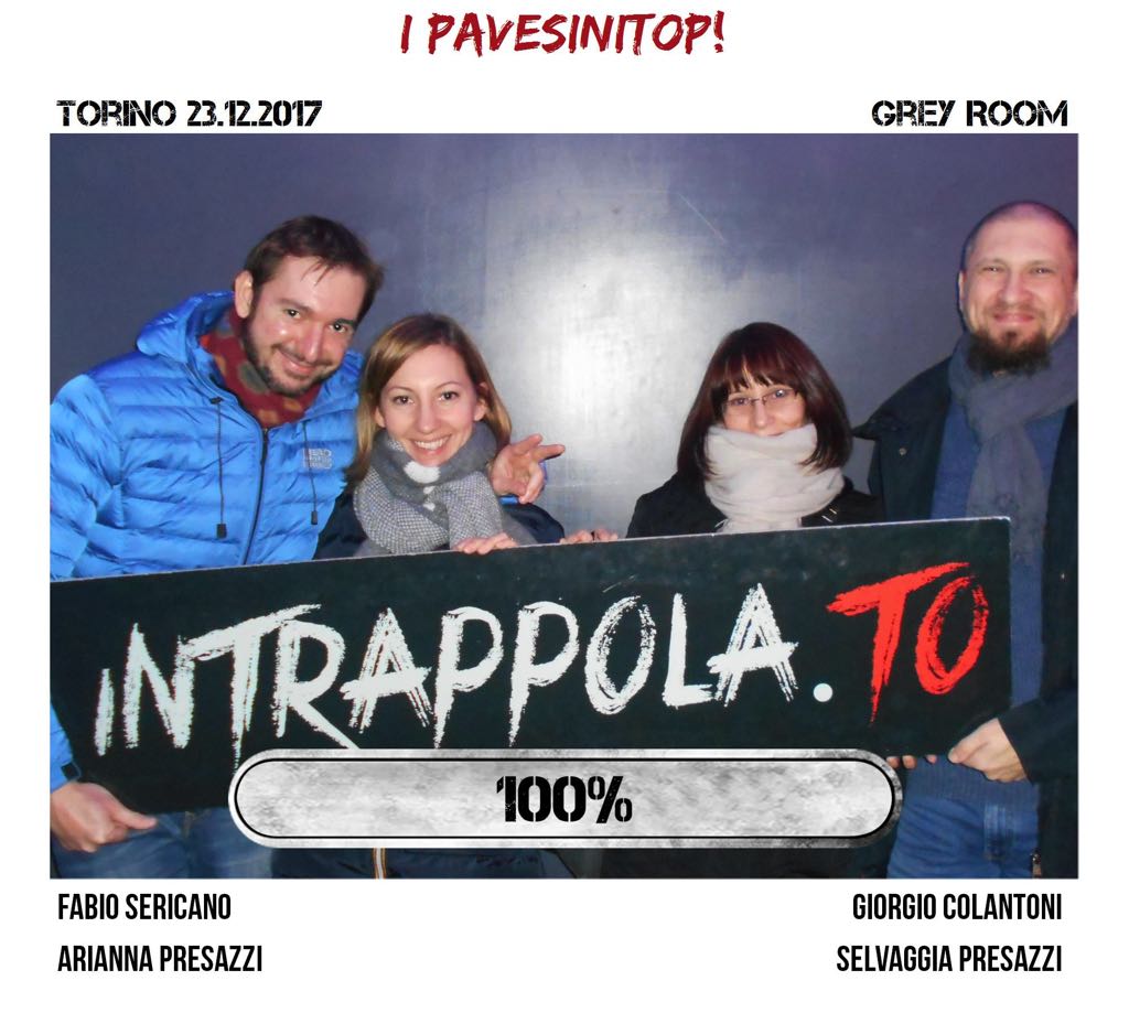 Il gruppo i pavesinitop! è fuggito dalla nostra escape room 