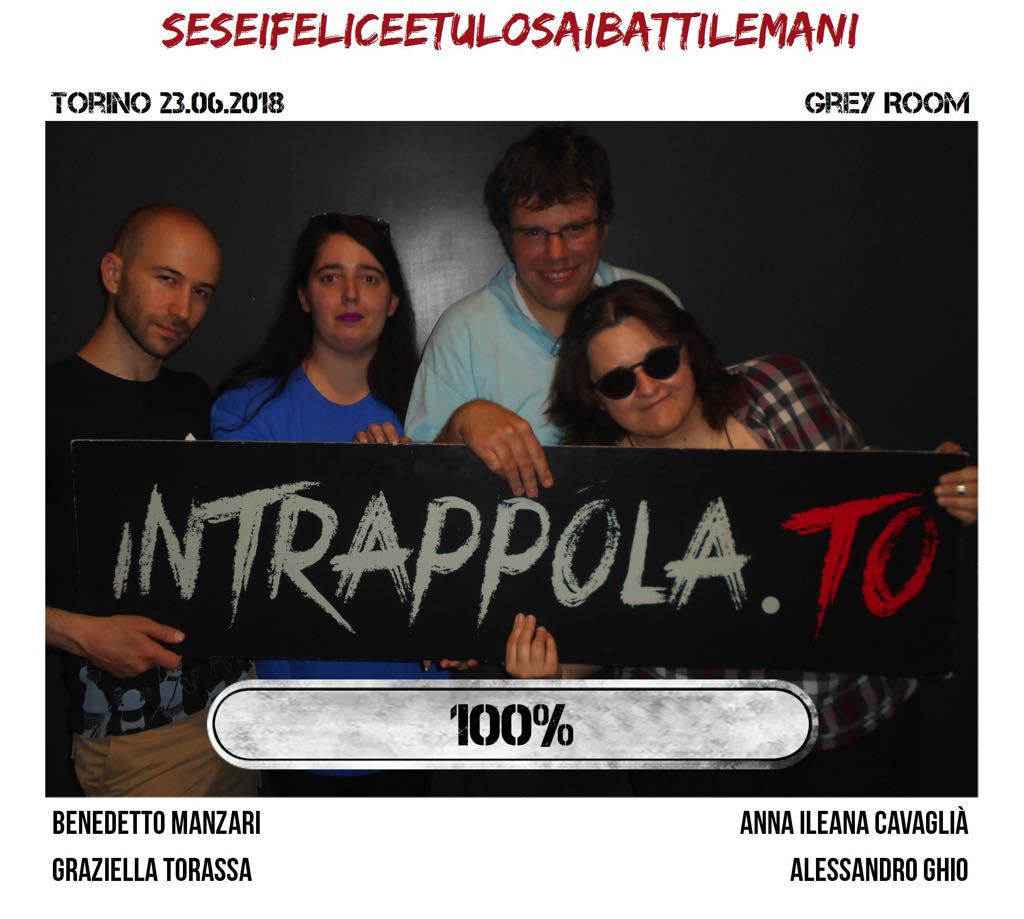 Il gruppo seseifeliceetulosaibattilemani è fuggito dalla nostra escape room 