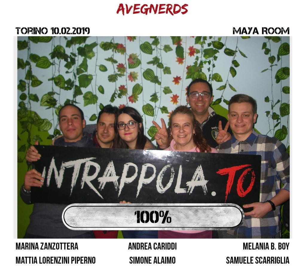 Il gruppo Avegnerds è fuggito dalla nostra escape room Maya Room