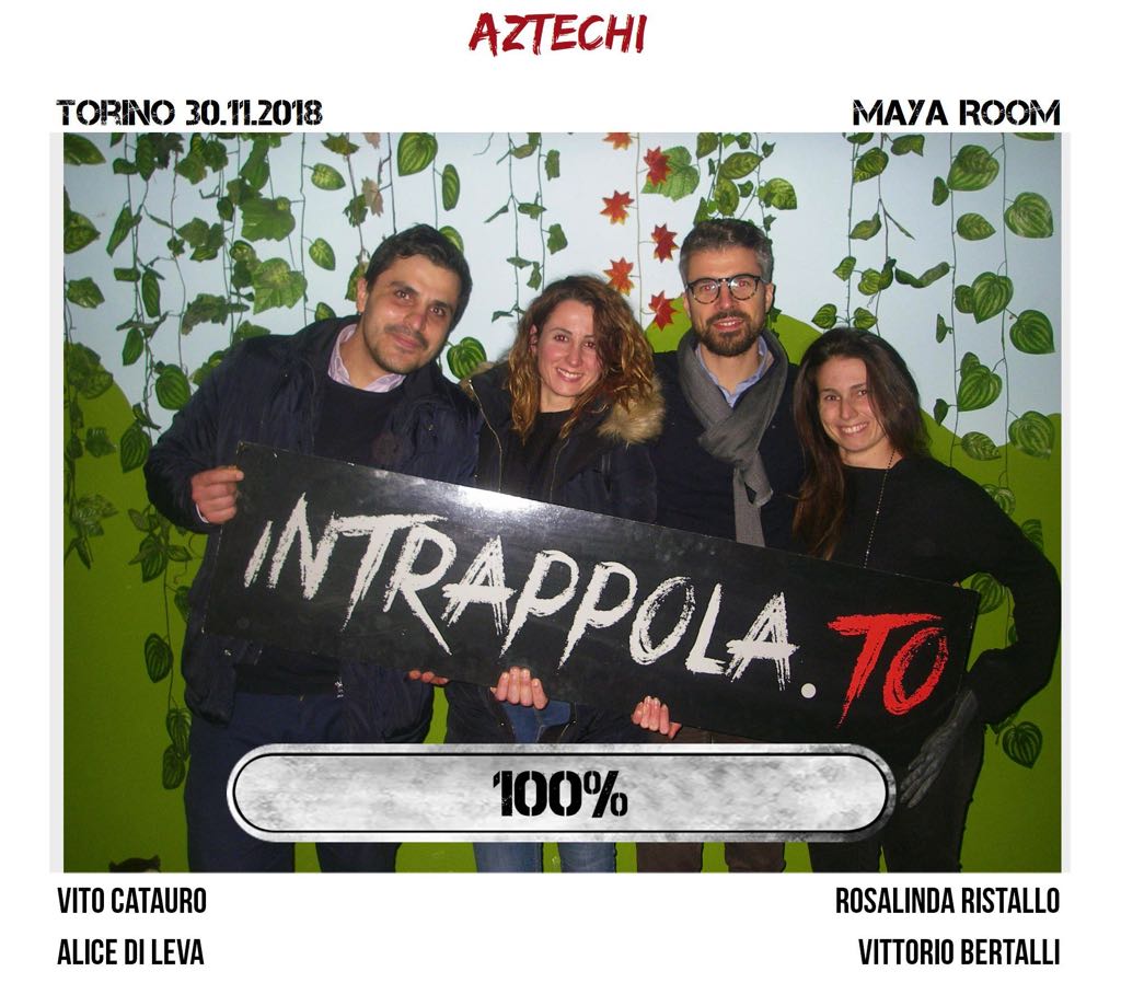 Il gruppo Aztechi è fuggito dalla nostra escape room Maya Room