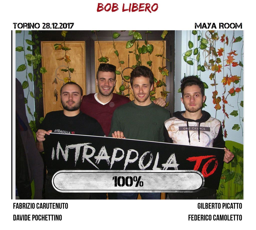 Il gruppo BOB LIBERO è fuggito dalla nostra escape room Maya Room