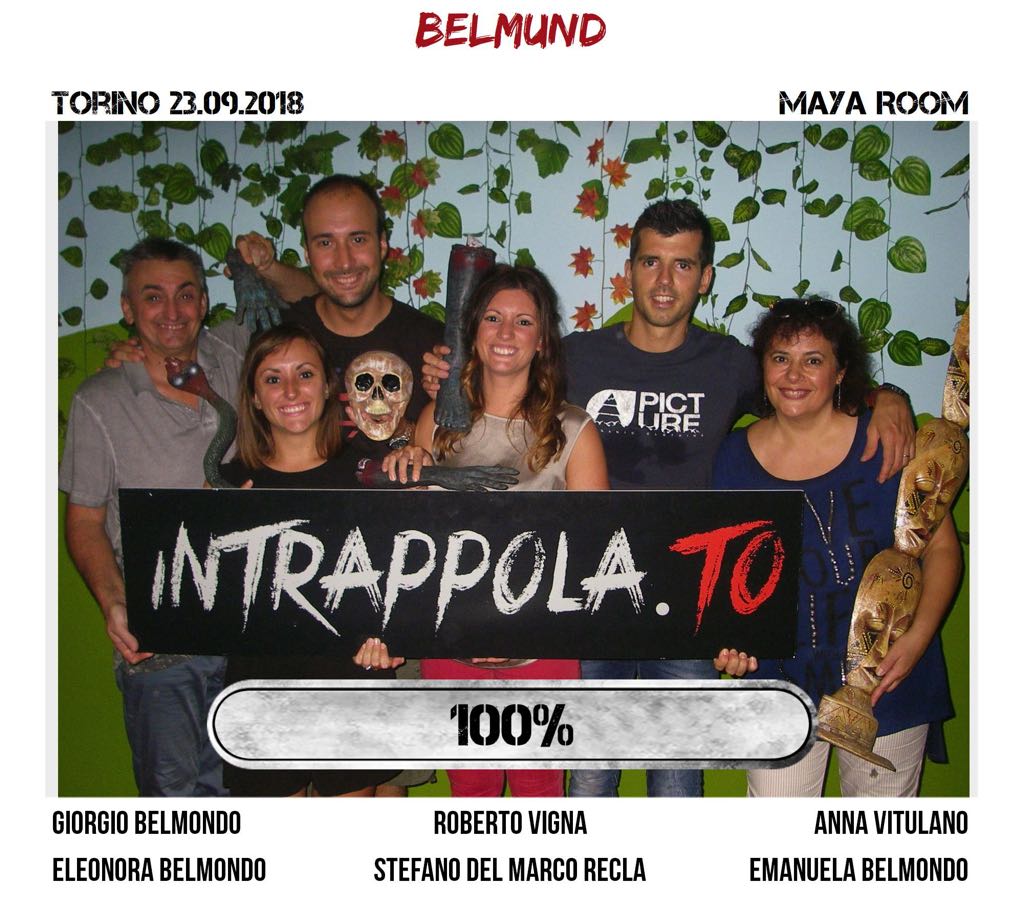 Il gruppo Belmund è fuggito dalla nostra escape room Maya Room