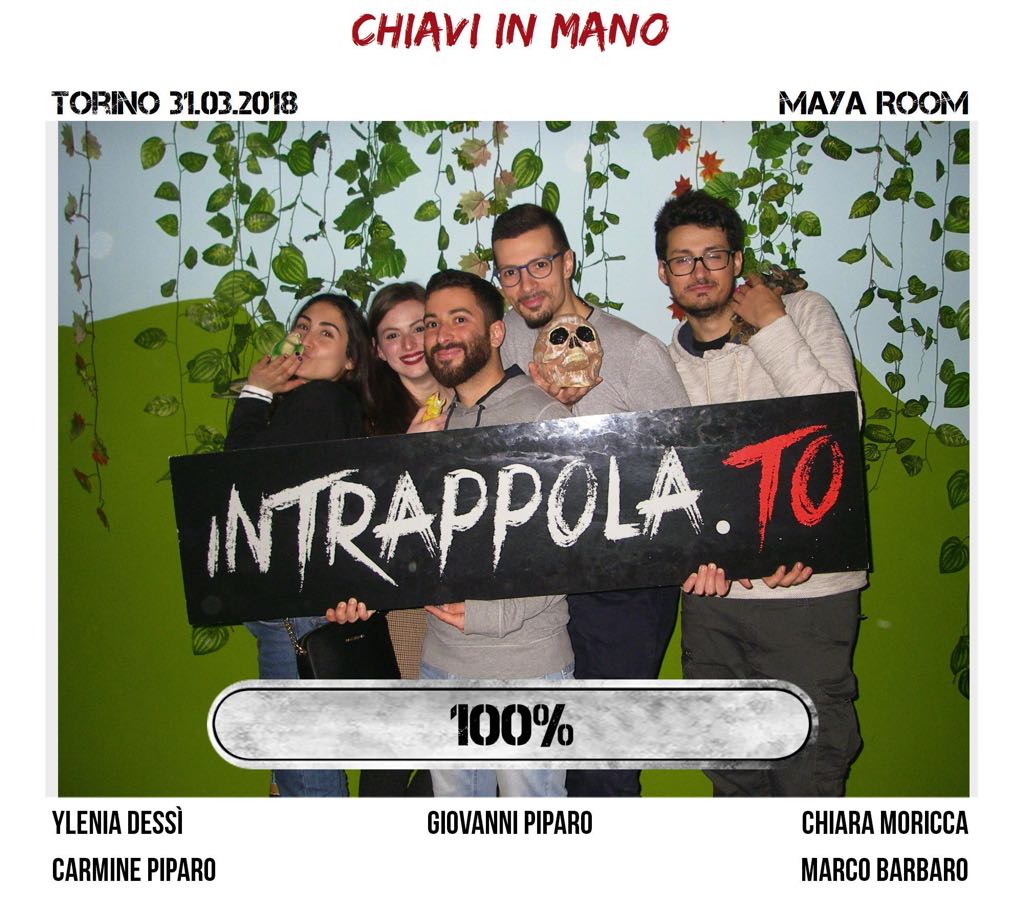 Il gruppo Chiavi in mano è fuggito dalla nostra escape room Maya Room