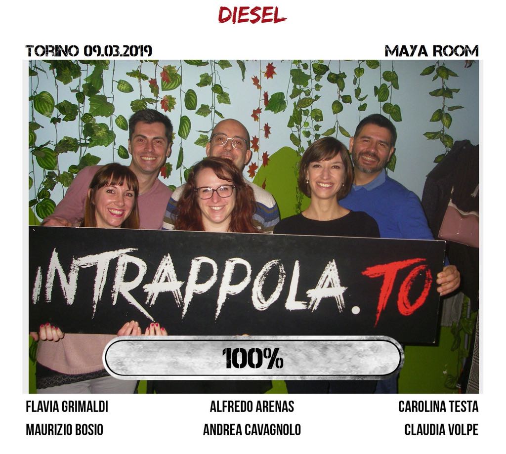 Il gruppo Diesel è fuggito dalla nostra escape room Maya Room