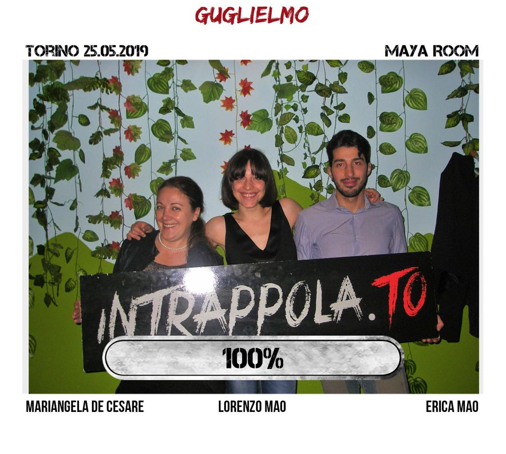 Il gruppo Guglielmo è fuggito dalla nostra escape room Maya Room