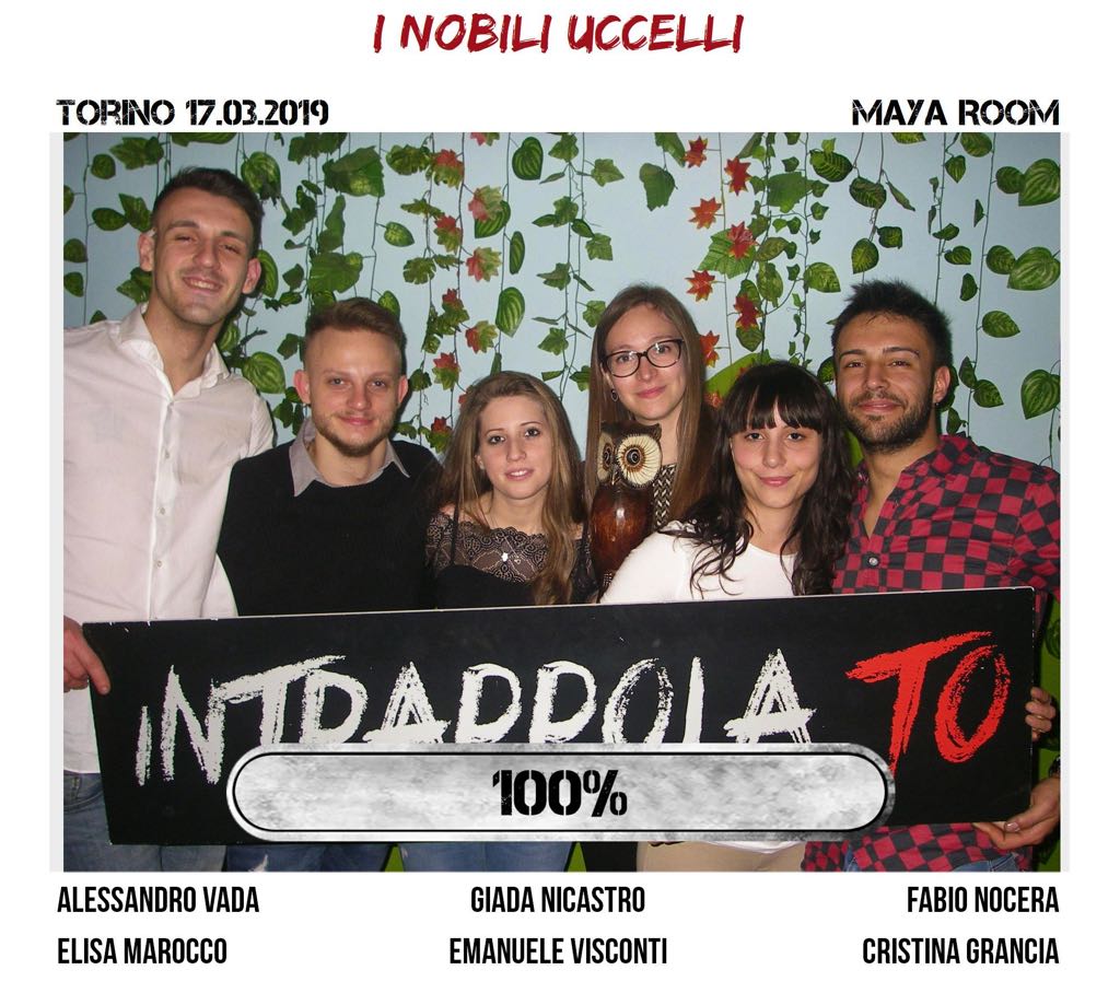 Il gruppo I nobili uccelli è fuggito dalla nostra escape room Maya Room