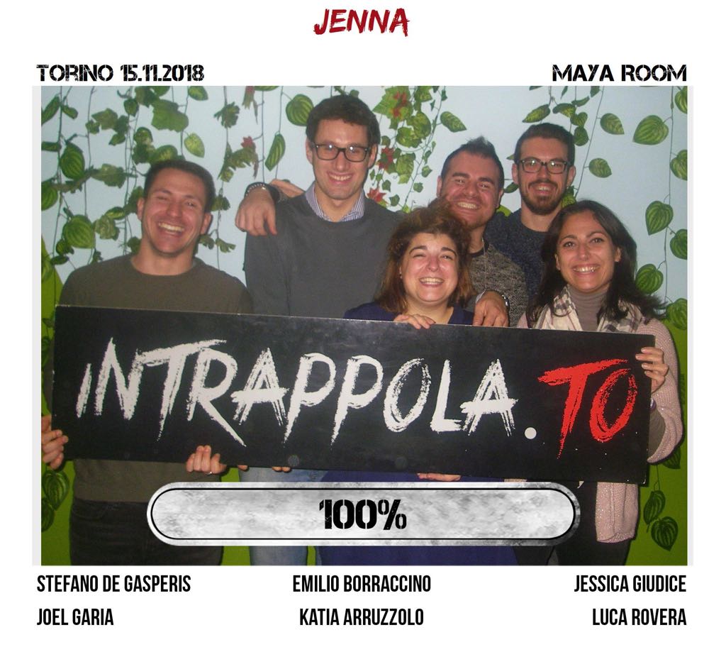 Il gruppo Jenna è fuggito dalla nostra escape room Maya Room