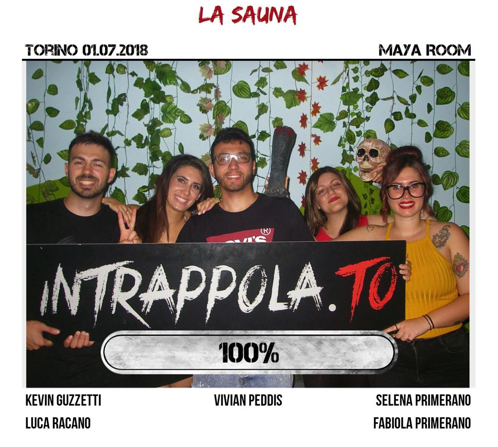 Il gruppo La Sauna è fuggito dalla nostra escape room Maya Room