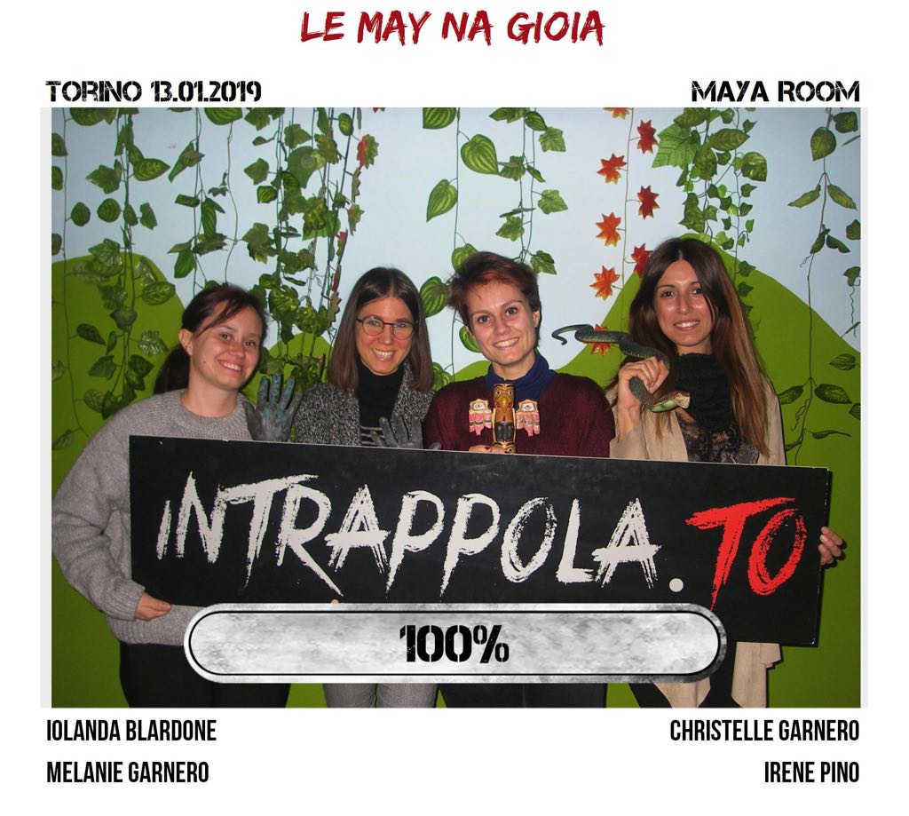 Il gruppo Le MAY na gioiA è fuggito dalla nostra escape room Maya Room