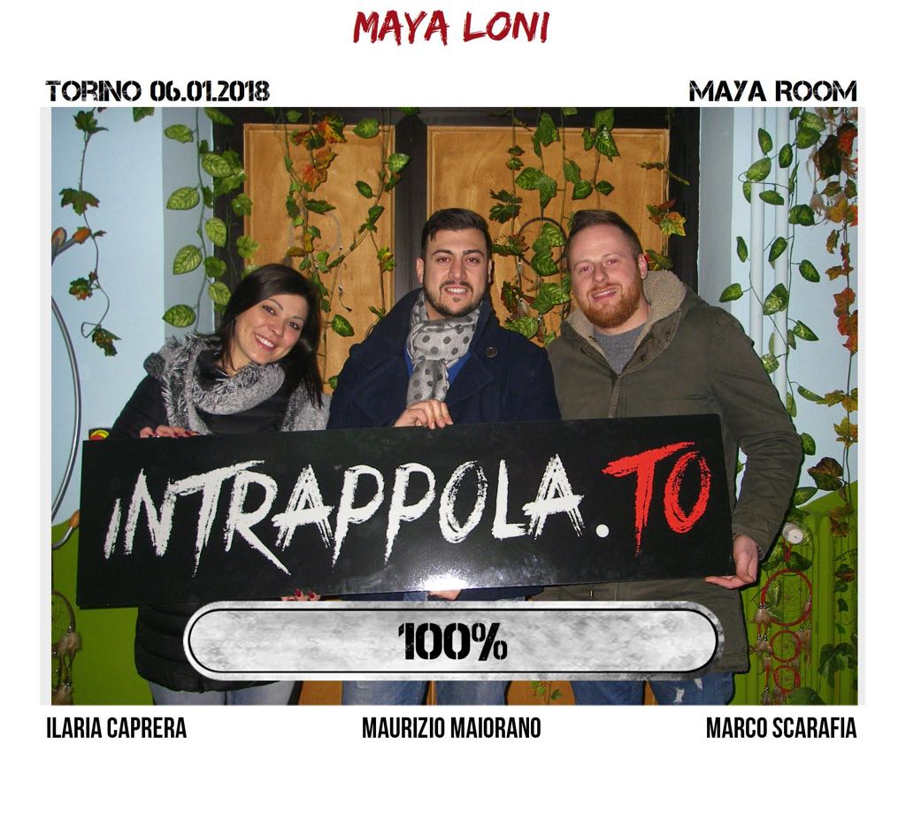 Il gruppo MAYA LONI è fuggito dalla nostra escape room Maya Room