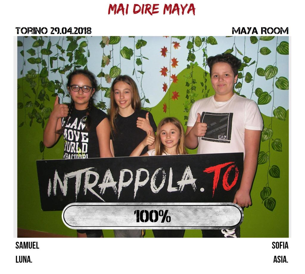 Il gruppo Mai dire Maya è fuggito dalla nostra escape room Maya Room