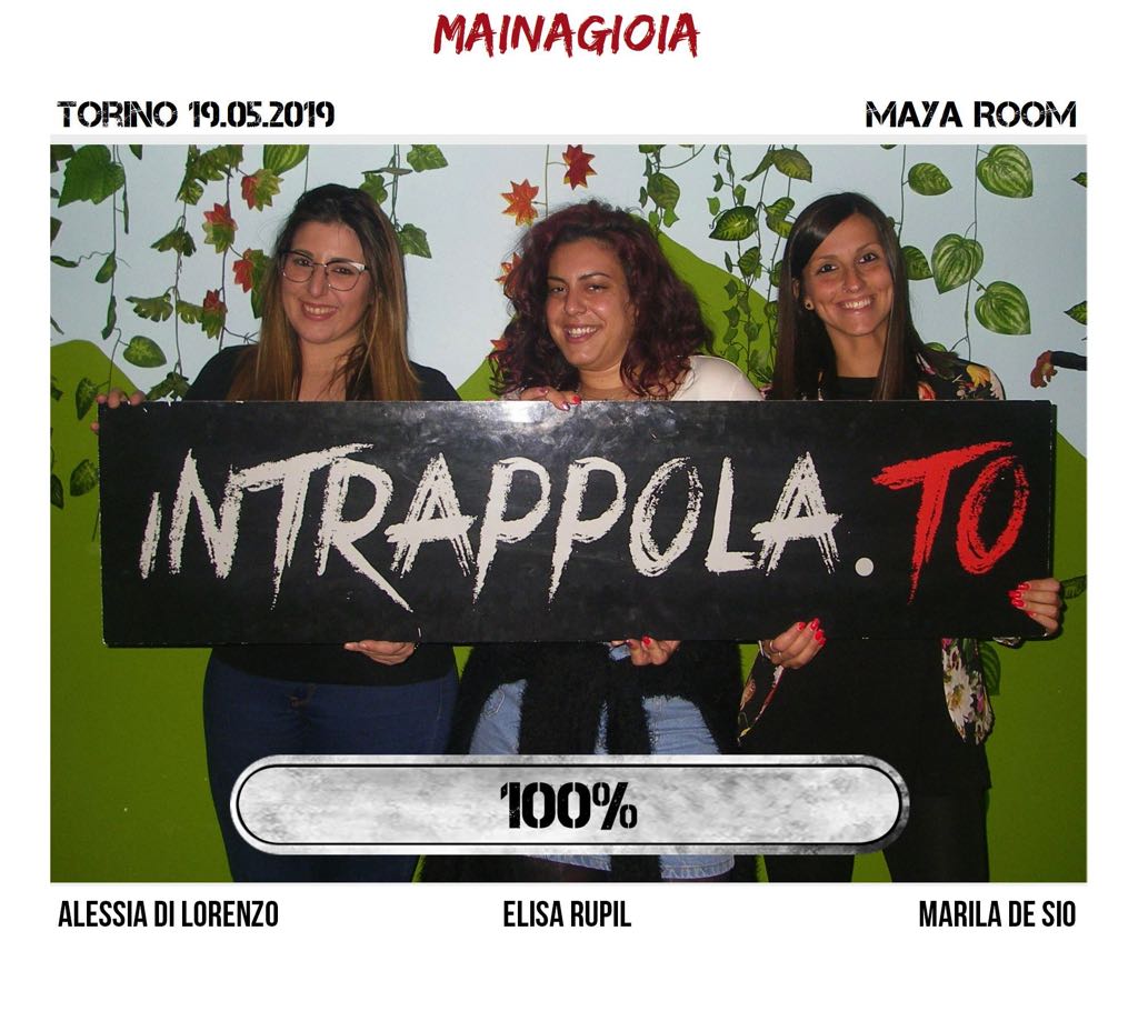 Il gruppo Mainagioia è fuggito dalla nostra escape room Maya Room