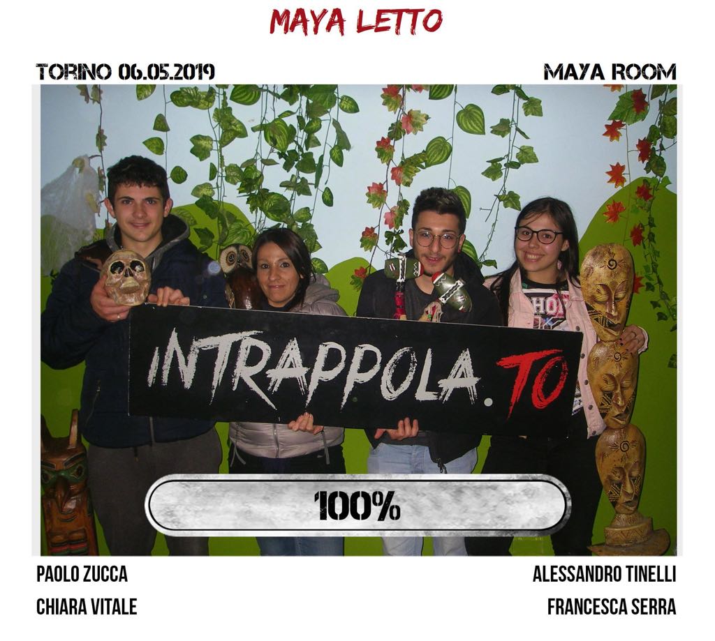 Il gruppo Maya Letto è fuggito dalla nostra escape room Maya Room