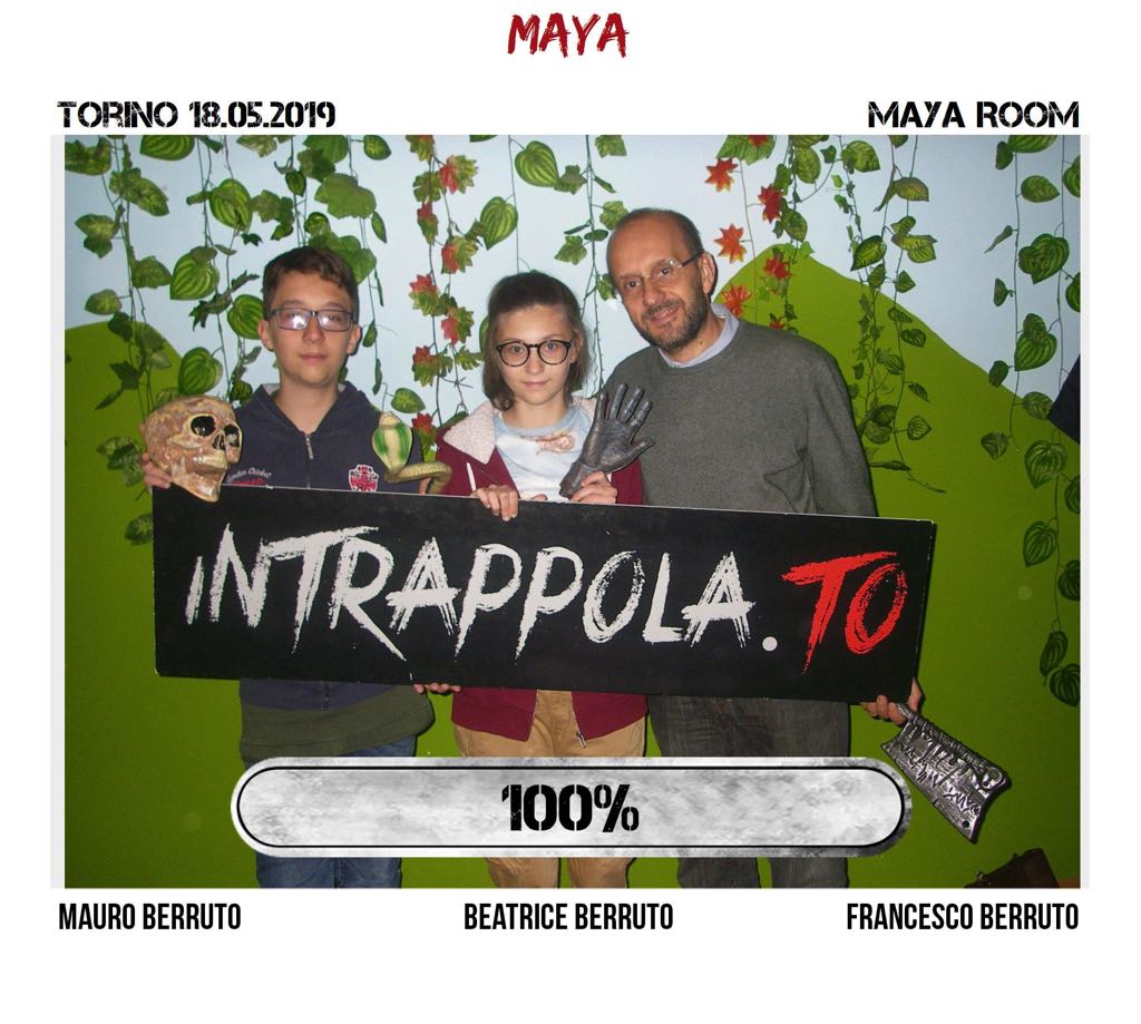 Il gruppo Maya è fuggito dalla nostra escape room Maya Room