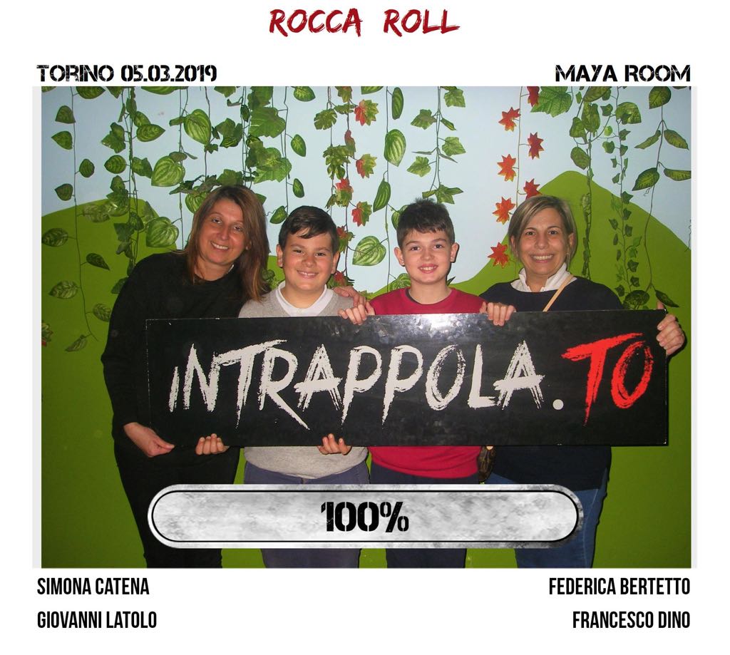 Il gruppo Rocca and Roll è fuggito dalla nostra escape room Maya Room