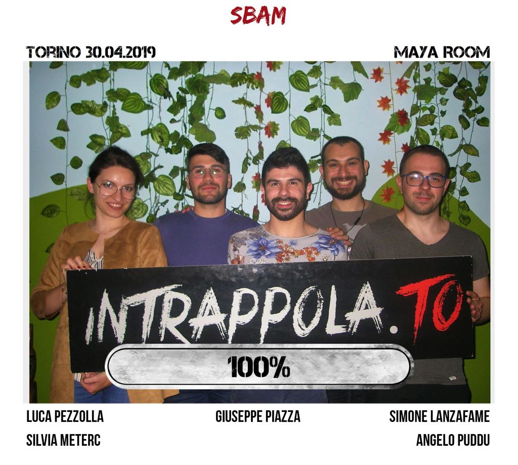 Il gruppo Sbam è fuggito dalla nostra escape room Maya Room