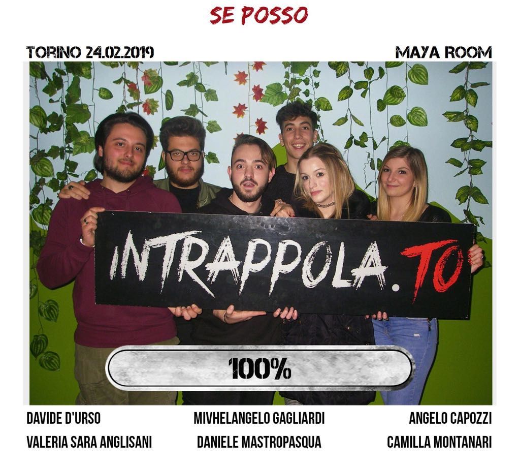 Il gruppo Se posso è fuggito dalla nostra escape room Maya Room
